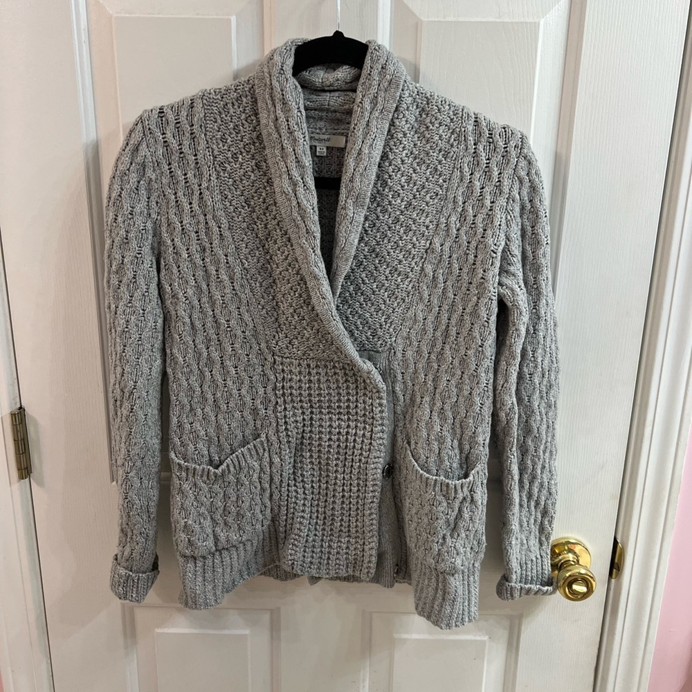 Madewell Grey Knit Cardigan